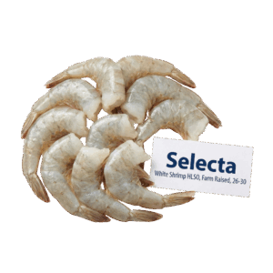Brand: Selecta White Shrimp HLSO, Farm Raised, 26-30