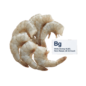 Brand: Bg White Shrimp HLSO, Farm Raised, 26-30