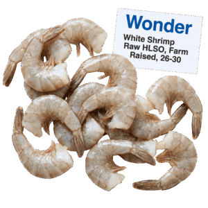 Brand- Wonder White Shrimp HLSO, Farm Raised, 26-30