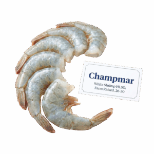 Brand: Champmar White Shrimp HLSO, Farm Raised, 26-30