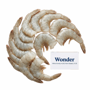 Brand: Wonder White Shrimp HLSO, Farm Raised, 21-25